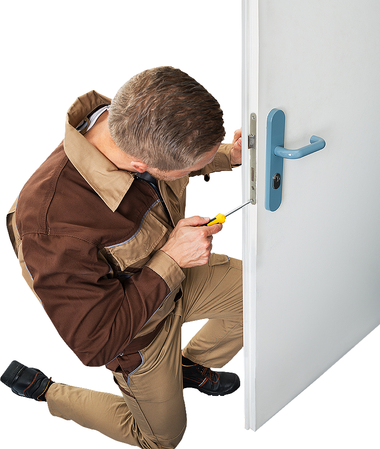 Slotenmaker aan het werk